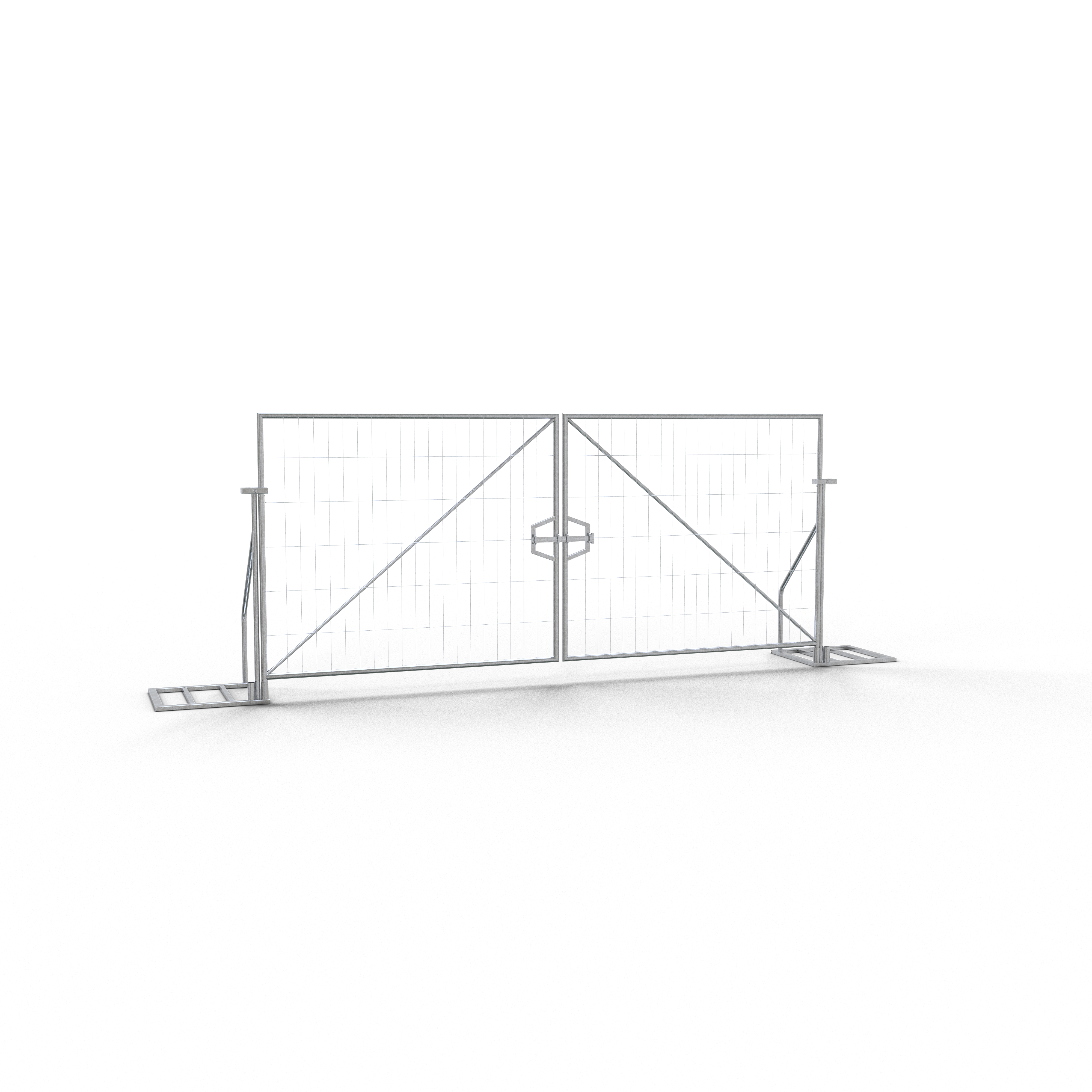 Mobilzauntor doppelflüglig_x000D_ eine ideale Lösung für den temporären Zugang zu Baustellen, Verans