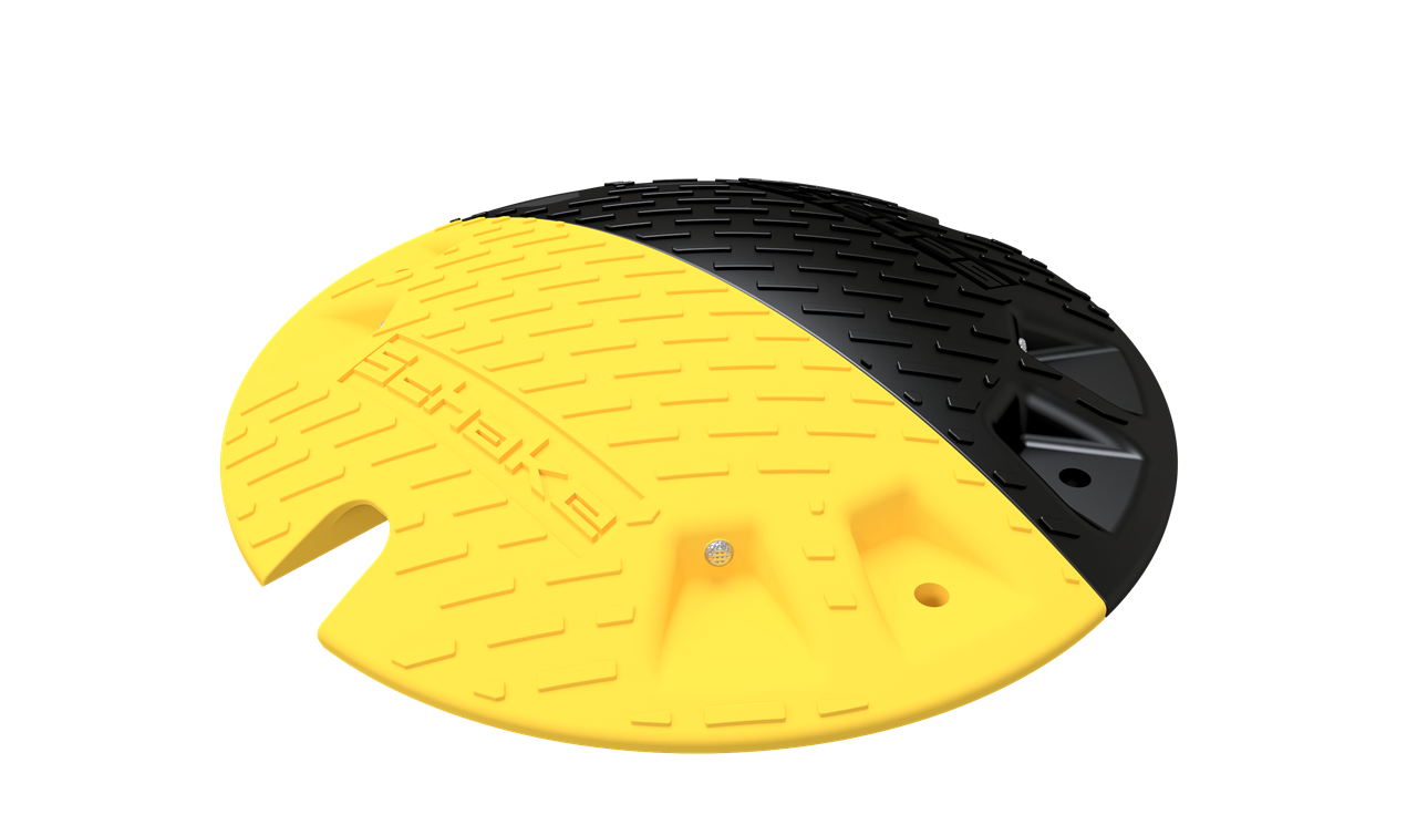 Bodenschwelle - Endstück _x000D_ Höhe: 60 mm_x000D_ Überfahrlänge: 400 mm_x000D_ Gesamtbreite: 215 m