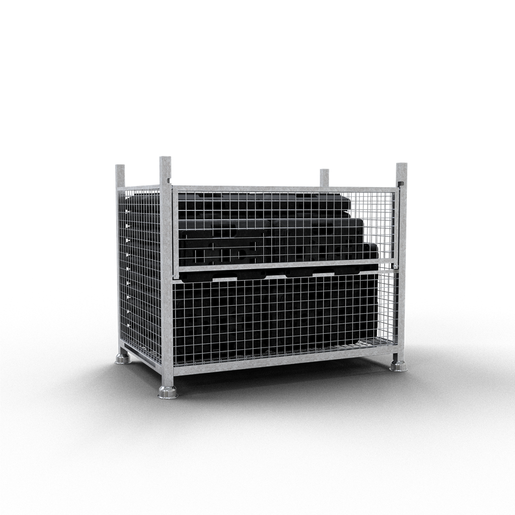 Multi-Fußplatten SET_x000D_ bestehend aus:_x000D_ 1 x Transportbox für Flachbakenfüße (Art.-Nr. 3199