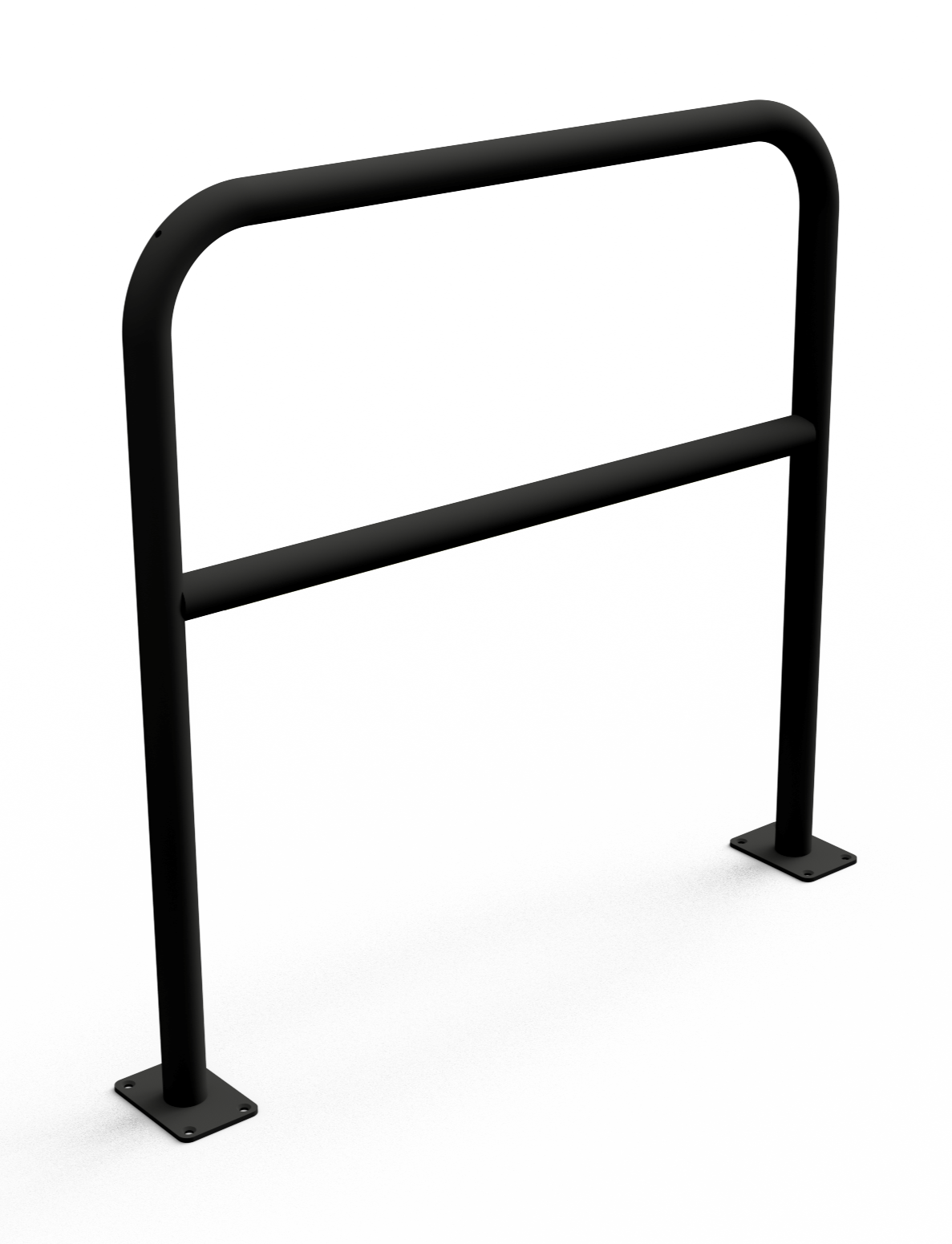 Abweisebügel mit LED-Lichtband,_x000D_ Ø 48,3 x 2,5 mm, mit Querholm,_x000D_ Breite: 1000 mm, Höhe: