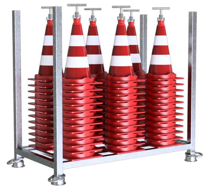 Leitkegel Set bestehend aus:_x000D_ _x000D_ 1 x Palette für Leitkegel (Art.-Nr. 3L5075-5)_x000D_ 72