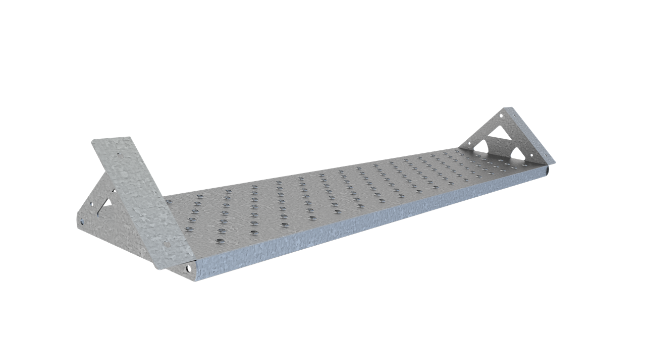 Bautreppe-Einzeltritt _x000D_ _x000D_ Zur Befestigung an Holzbohlen oder Kanthölzern, die zu einer b