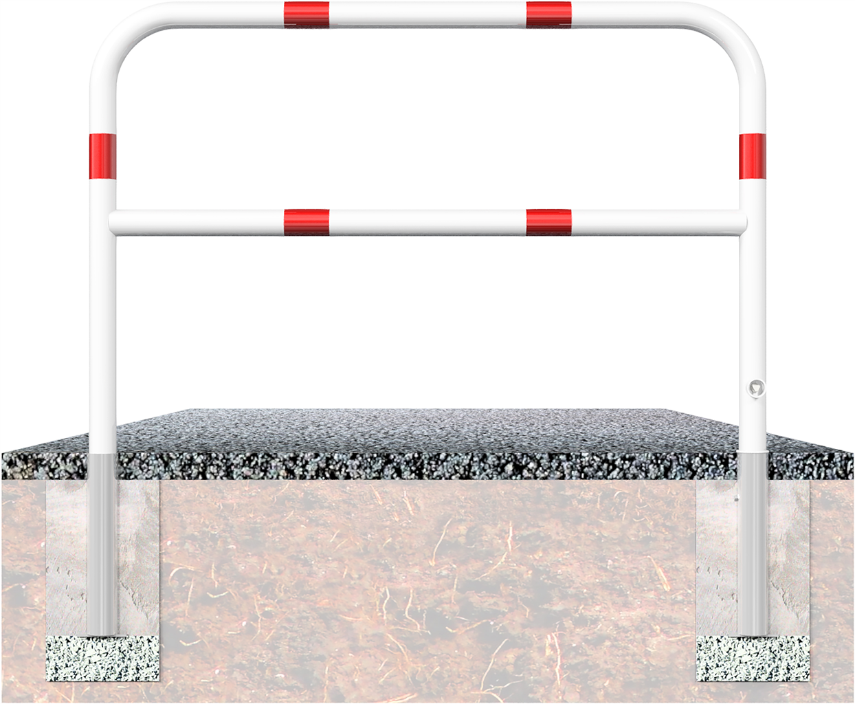 Abweisebügel Ø 60mm, feuerverzinkt_x000D_ Breite 1000 mm, Höhe Überflur 1000 mm,_x000D_ herausnehmba