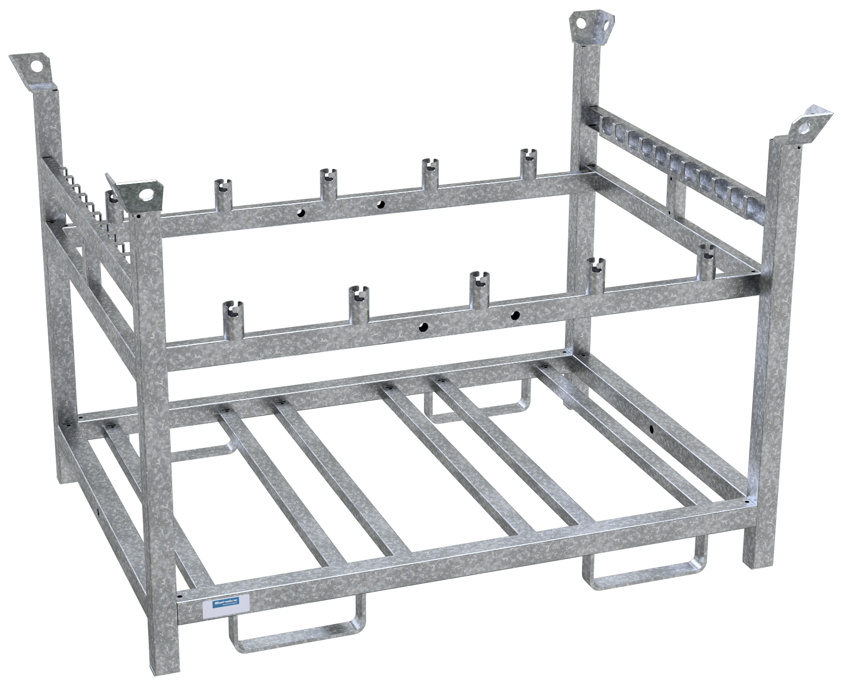 Lager- und Transportpalette für Bakengarnitur_x000D_ für Fußplatten, Bakenleuchten und Baken, Aufnah
