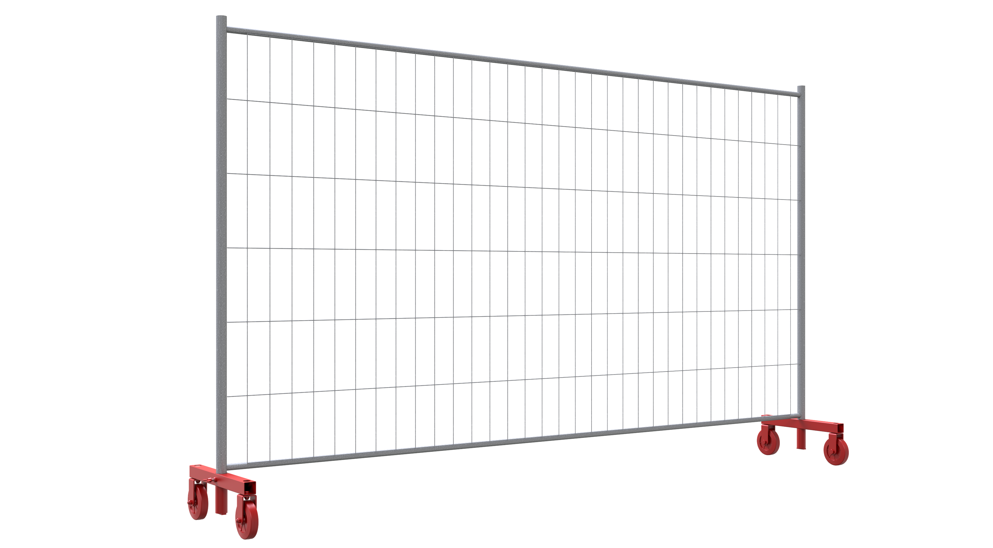 Bauzaunrolladapter zur Aufnahme von allen gängigen Mobilzäunen _x000D_ zum bequemen Verfahren per Ro