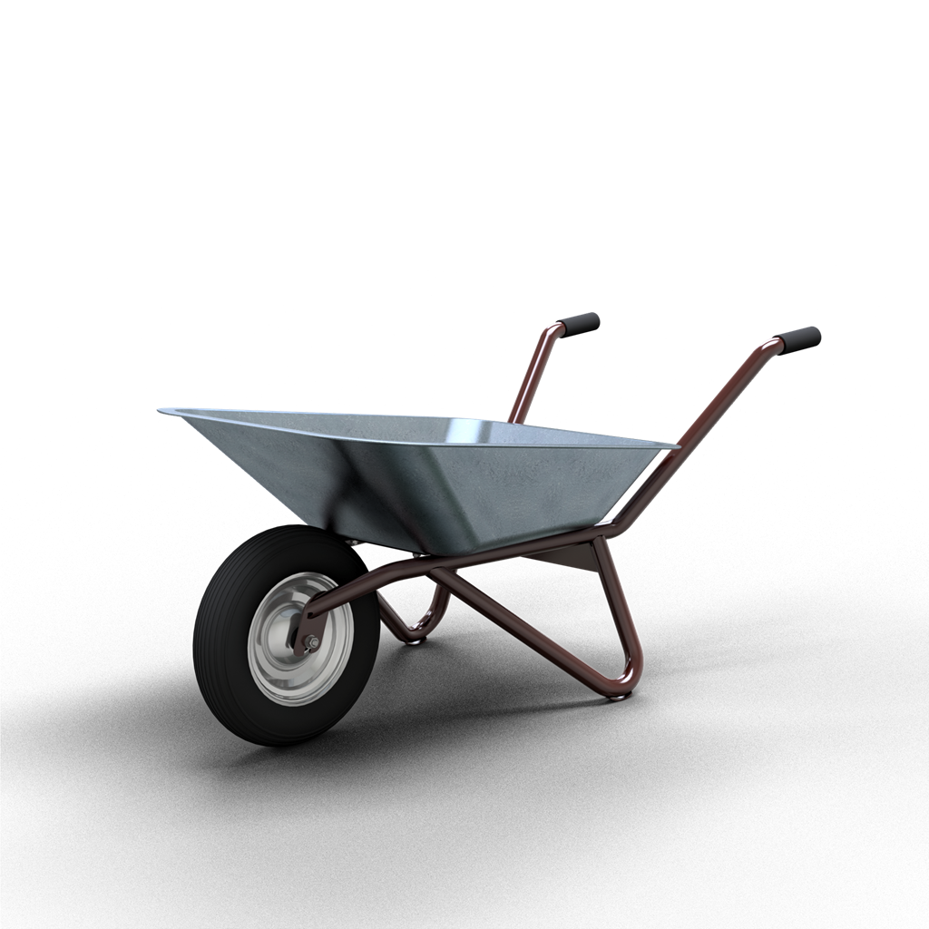 Schubkarre Polier Flach Typ 25_x000D_ stabiler Rohrrahmen aus Ø 33,7 x 1,5 mm fest verschweißt für d