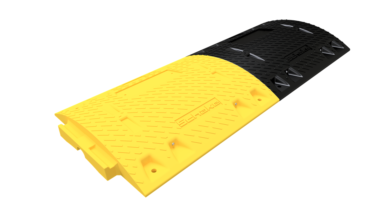 Bodenschwelle - Mittelstück_x000D_ Höhe: 60 mm_x000D_ Überfahrlänge: 400 mm_x000D_ Gesamtbreite: 500