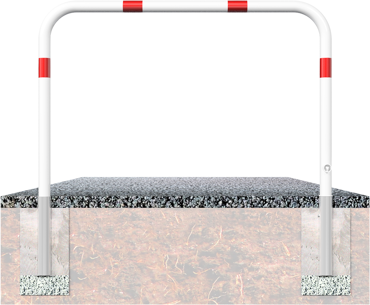 Abweisebügel Ø 60mm, feuerverzinkt_x000D_ Breite 1000 mm, Höhe Überflur 1000 mm,_x000D_ ohne Querhol