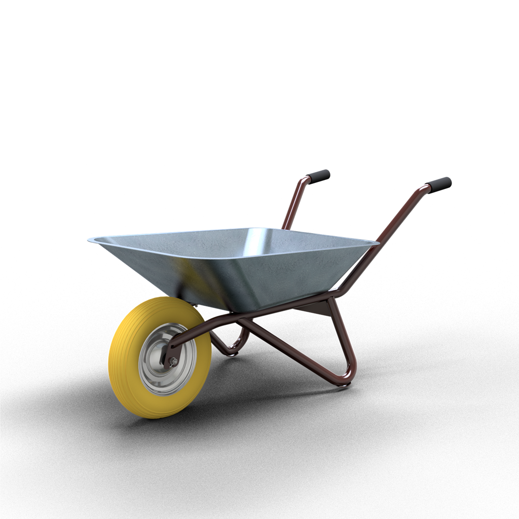 Schubkarre Geselle Flach Typ 25_x000D_ stabiler Rohrrahmen aus Ø 33,7 x 1,5 mm fest verschweißt für