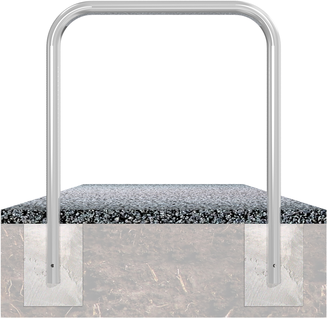 Abweisebügel aus Stahlrohr Ø 60 x 2,5 mm_x000D_ Breite: 1000 mm, Gesamthöhe: 1000 mm_x000D_ ohne Que