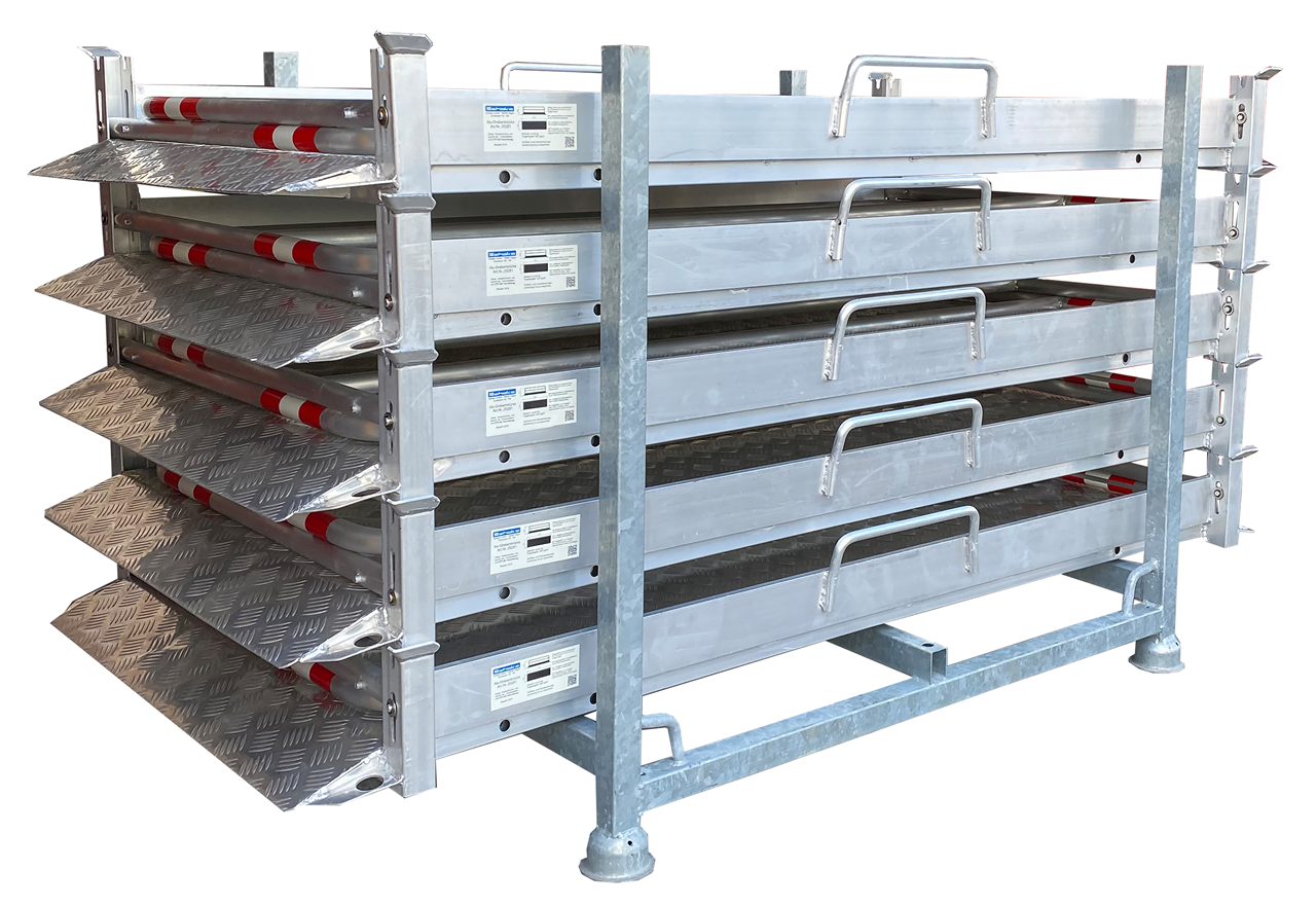 ALU-Grabenbrücken SET 2 bestehend aus:_x000D_ _x000D_ 5 x Alu-Grabenbrücke 2,30 x 1,00 m (Art.-Nr. 2