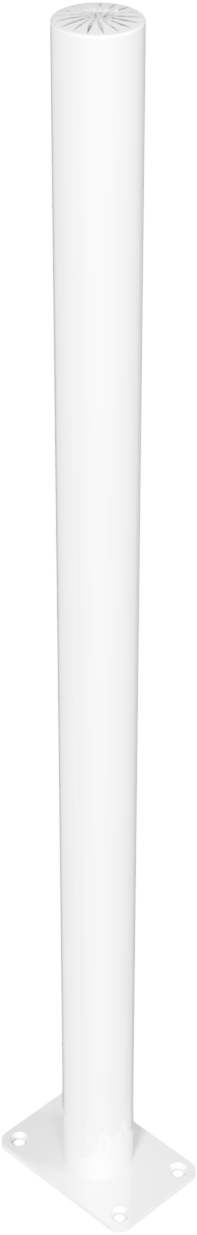 Standrohr Ø 60mm 1,00m verzinkt_x000D_ zum Aufdübeln, beschichtet weiß