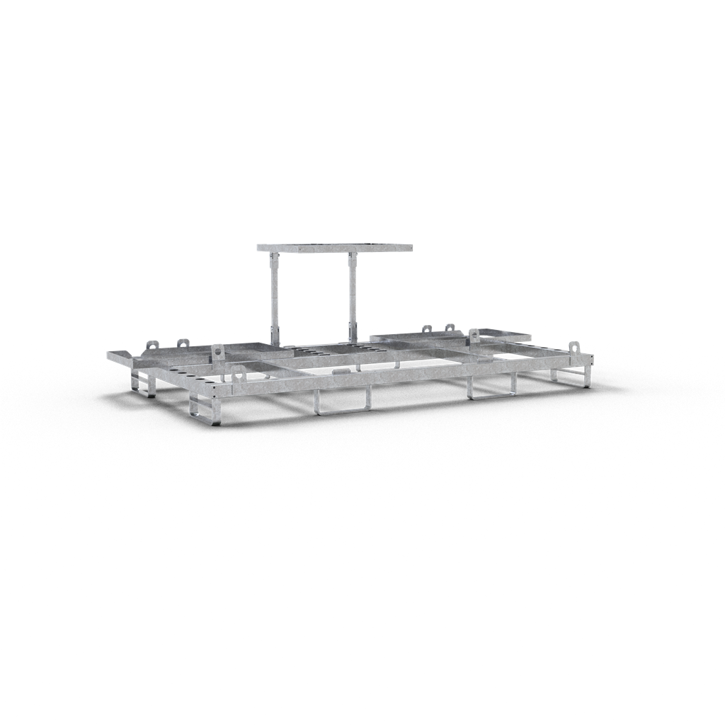 Triotransporttraverse_x000D_ für Fußplatten, Baken, Absperrschrankengitter, Baken Lampen, _x000D_ Ha