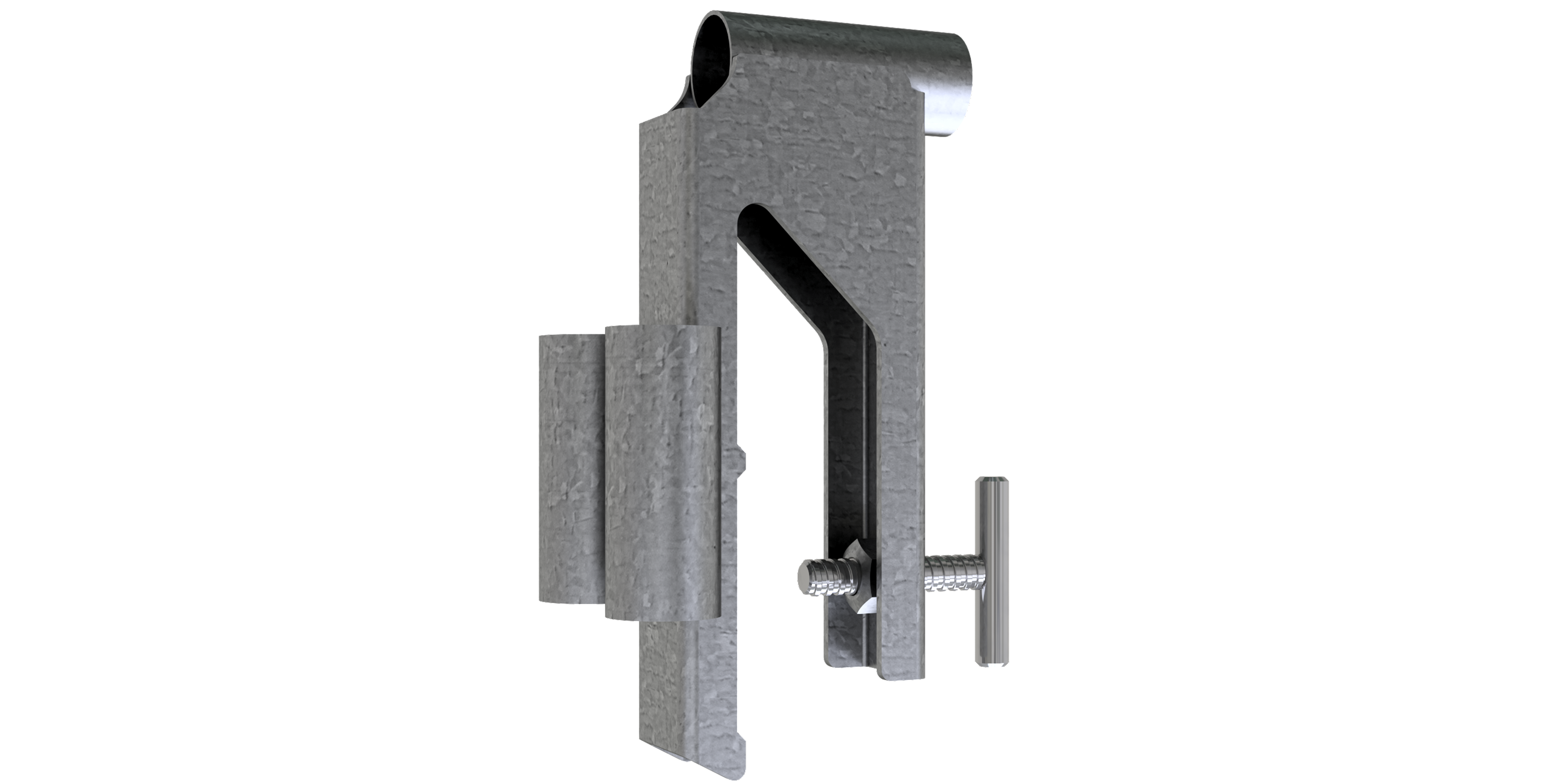 Uni-Geländerhalterung Typ A_x000D_ zur einfachen Aufnahme von Ø 40 - 42 mm Mobilzaun oder Absperr_x0