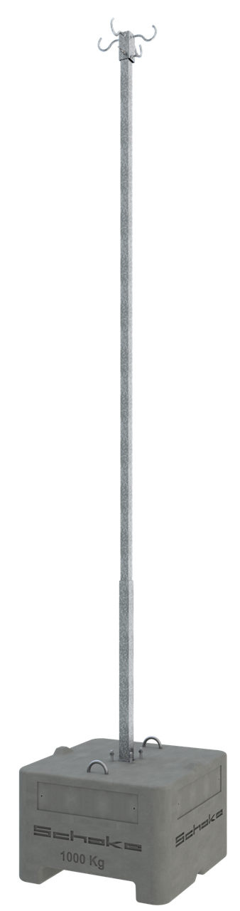 Kabelführungsmast SET bestehend aus:_x000B__x000D_ 1 x Beton-Aufstellvorrichtung (Art.-Nr. 3F121)_x0