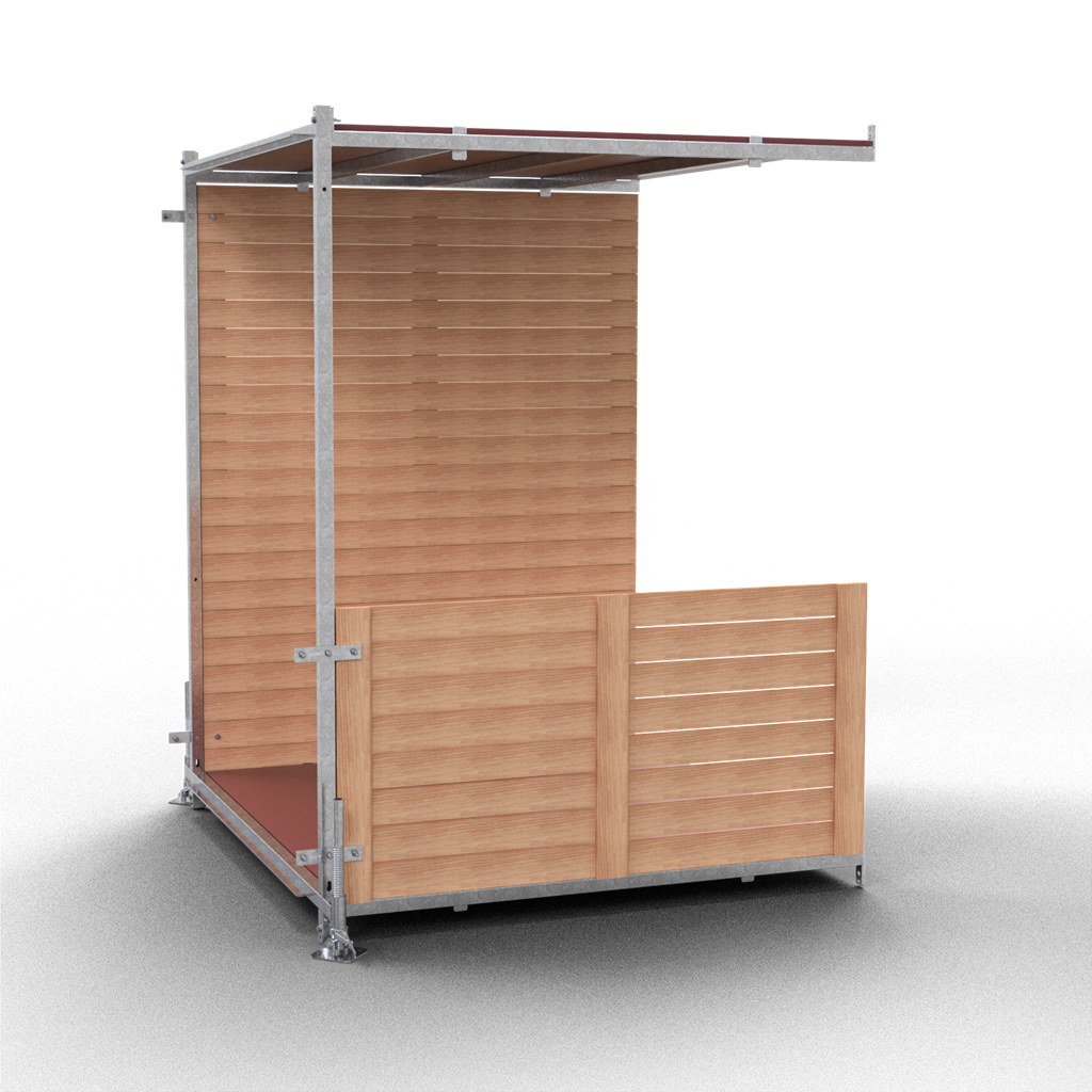 Fußgängertunnel Mittelstück Element bestehend aus: _x000D_ _x000D_ 1 x Holzbauzaun 2,5x2,0m (Art.-Nr