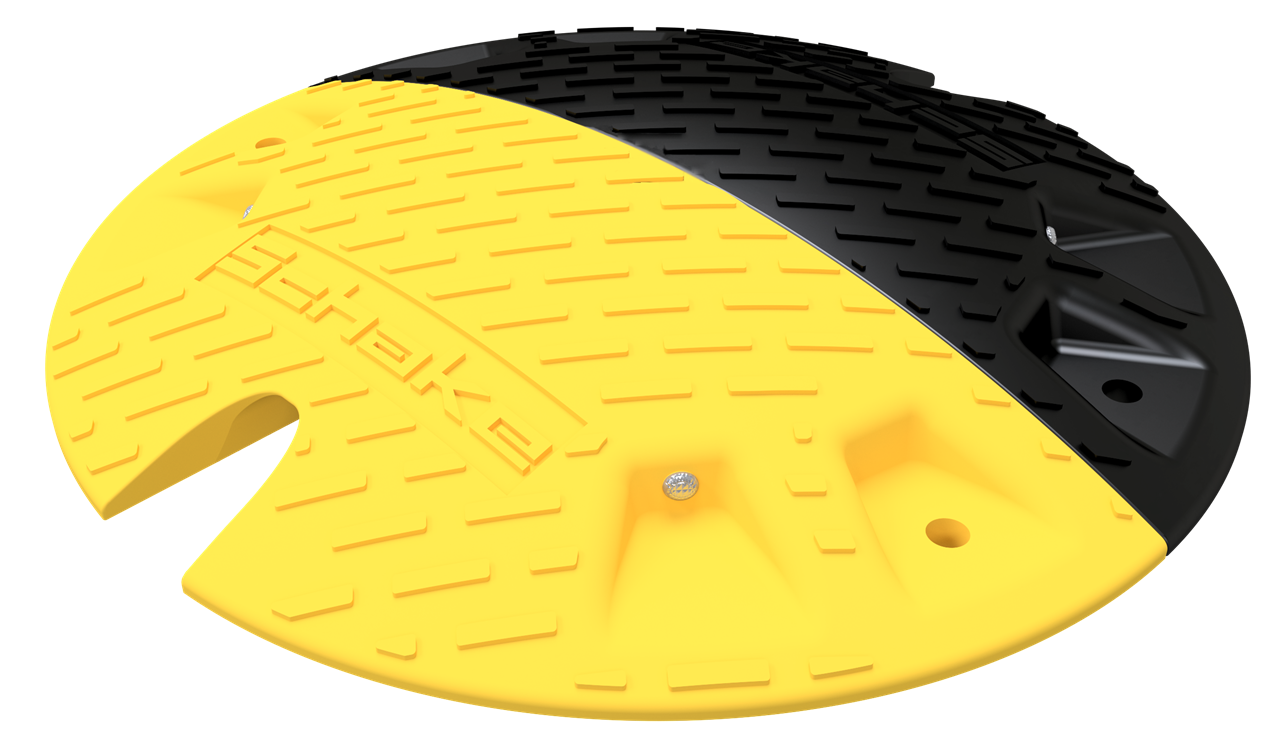 Bodenschwelle - Endstück_x000D_ Höhe: 50 mm_x000D_ Überfahrlänge: 400 mm_x000D_ Gesamtbreite: 215 mm