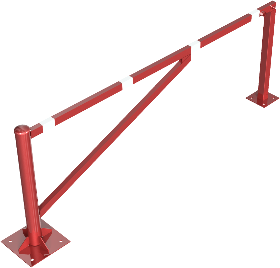 Drehschranke 2,50m, mit Dreikantverschluss_x000D_ Drehpfosten: Ø 102mm, Schrankenarm: 60x40mm_x000D_