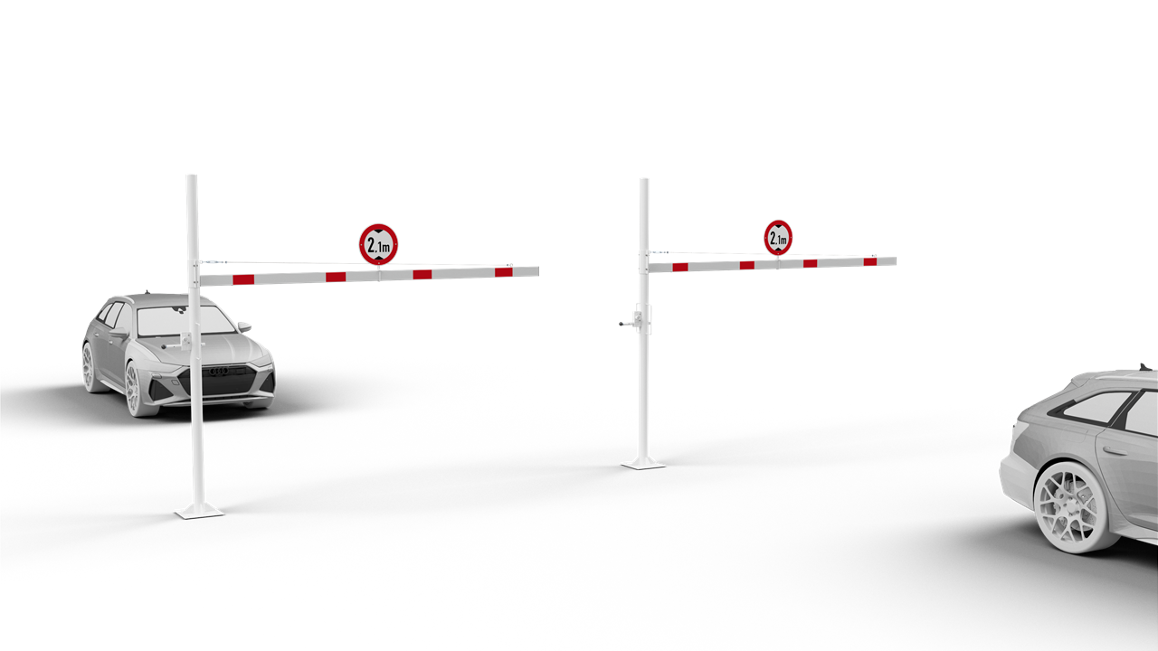 Höhenbegrenzer dreh- und abschließbar 2000 mm_x000D_ zum Aufdübeln, mit Profilzylinderschloss_x000D_