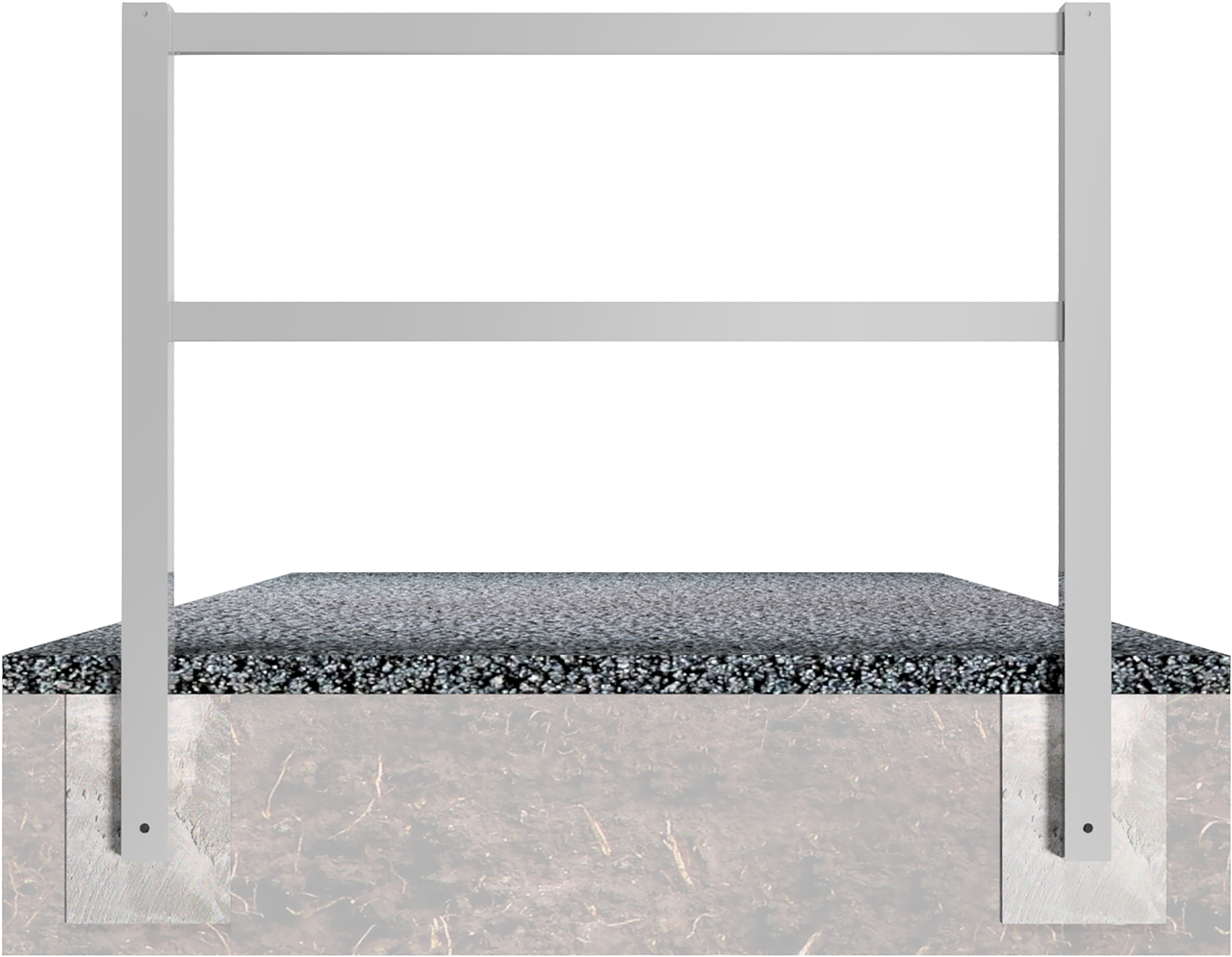 Wegesperren 1,50m mit Knieholm_x000D_ feuerverzinkt, kpl. verschweißt