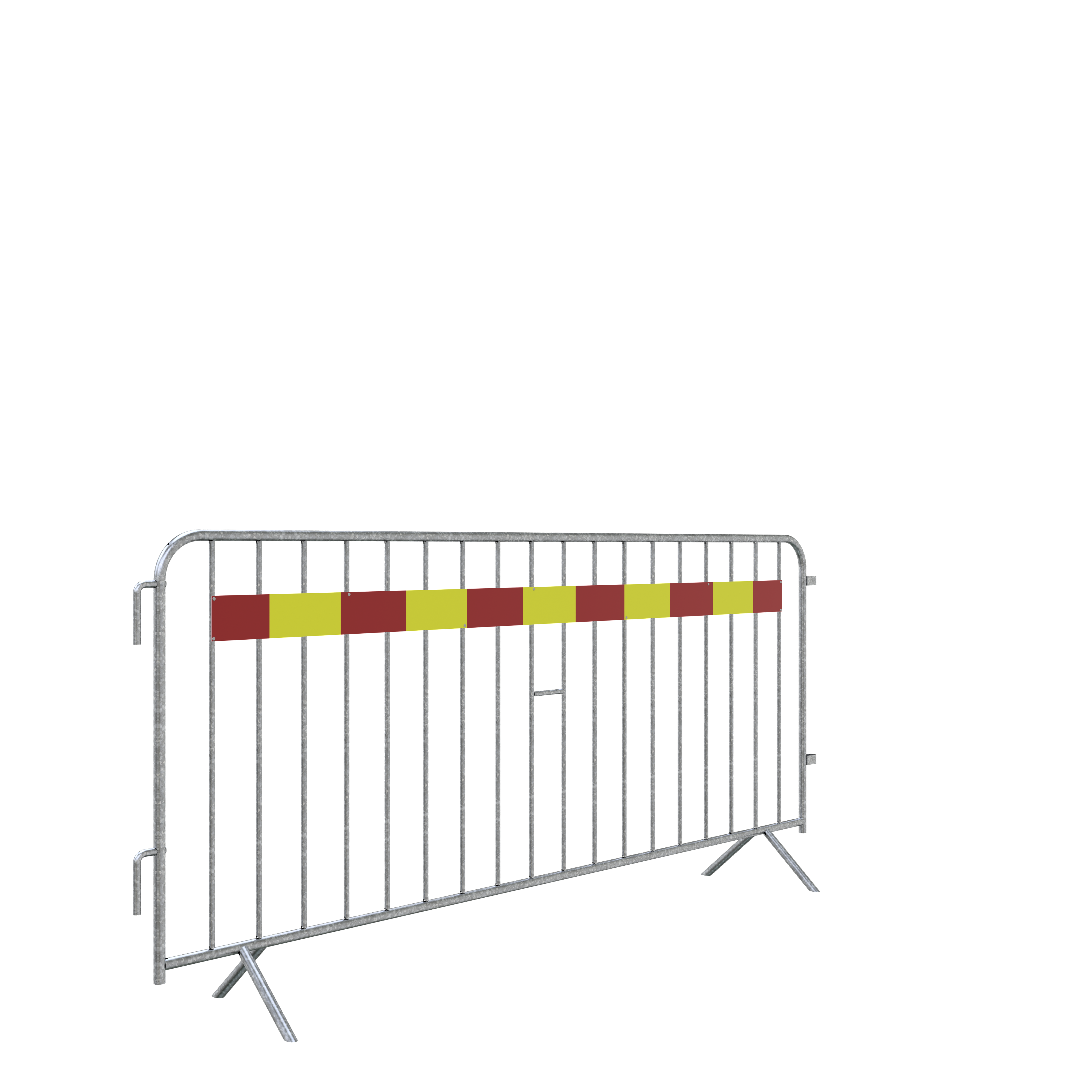 Absperrgitter Typ E_x000D_ aus Stahlrohr 25 mm, mit Runeisenhaken und Verbindungsbügeln aus Flacheis