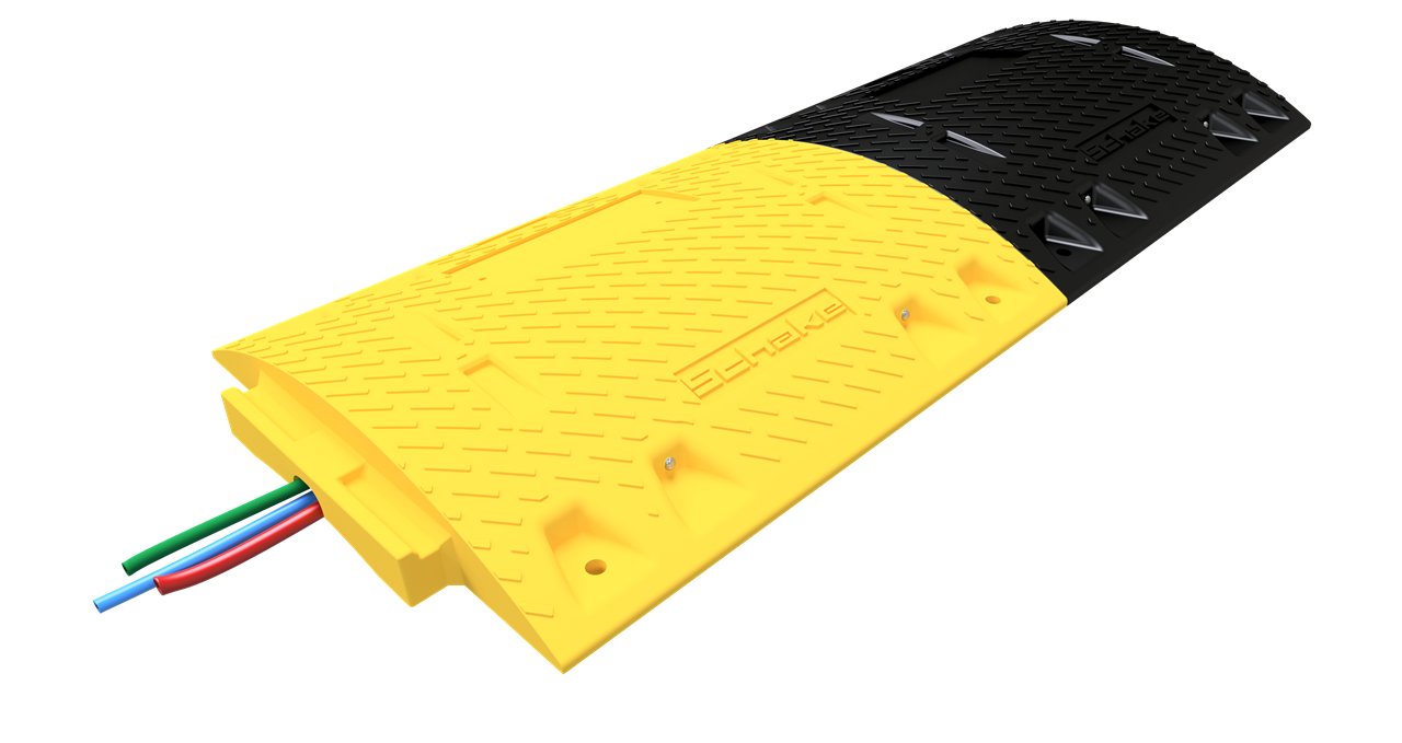 Bodenschwelle - Mittelstück_x000D_ Höhe: 30 mm_x000D_ Überfahrlänge: 400 mm_x000D_ Gesamtbreite: 500