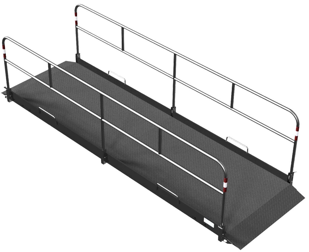 Alu-Grabenbrücke 2,80 m lang, 1,30 m_x000D_ Belag besteht aus rutschsicherem_x000D_ Alu-Tränenblech