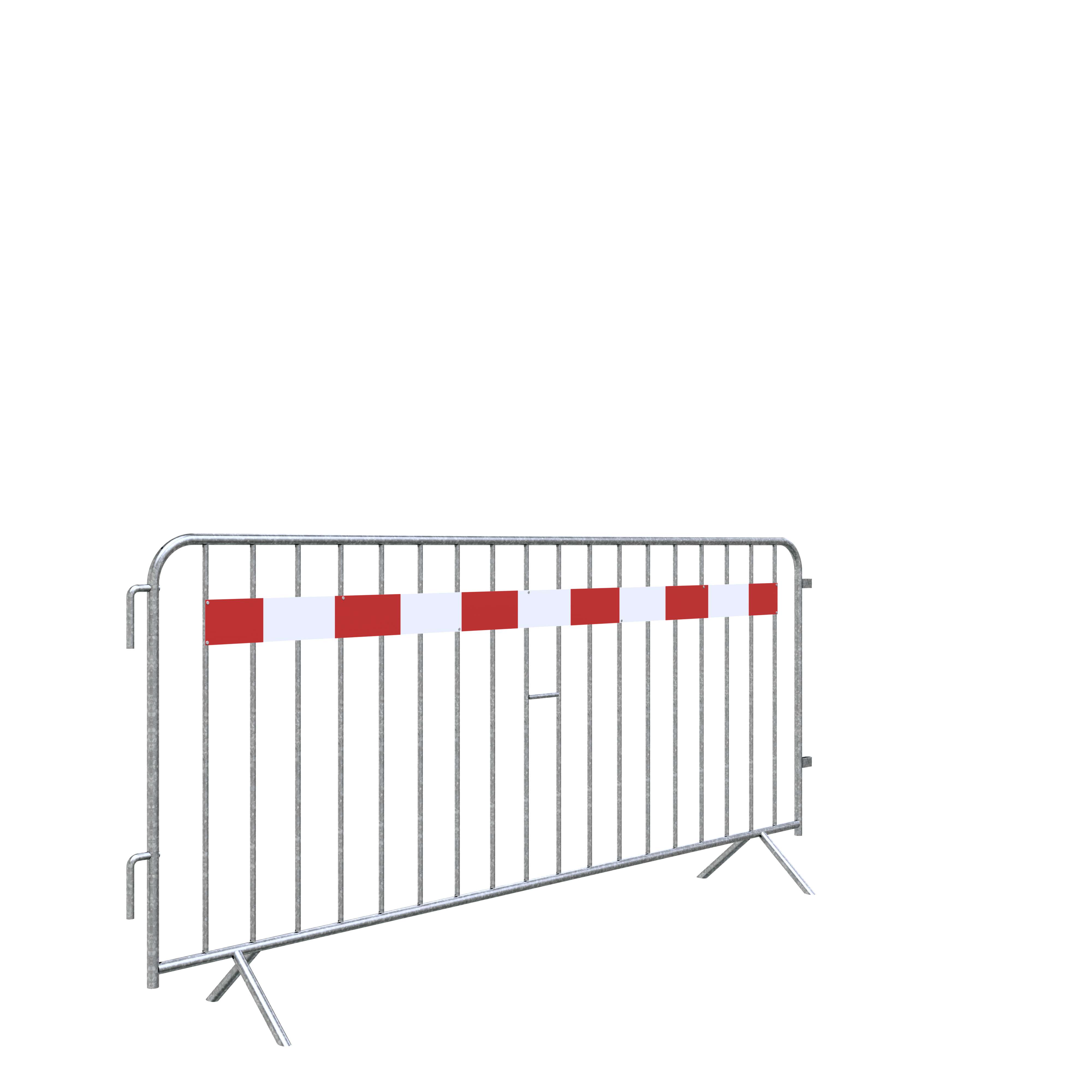 Absperrgitter Typ E_x000D_ aus Stahlrohr 25 mm, mit Runeisenhaken und Verbindungsbügeln aus Flacheis