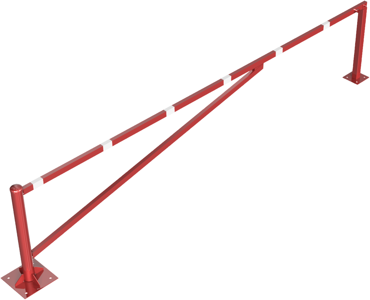 Drehschranke 4,50m, mit Dreikantverschluss_x000D_ Drehpfosten: Ø 102mm, Schrankenarm: 60x40mm_x000D_