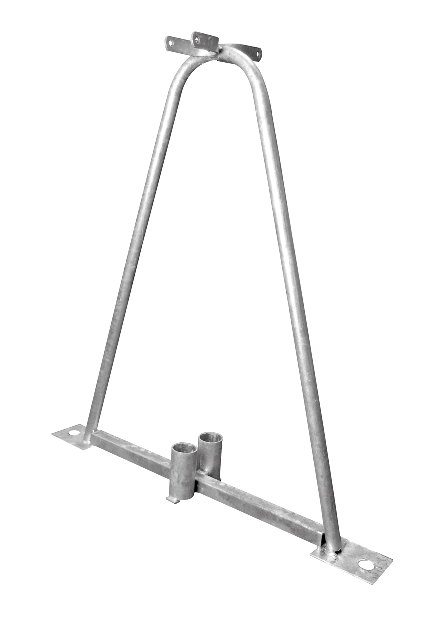 Mobilzaunständer _x000D_ _x000D_ ·mit Hülsen zum Einstecken der Bauzaunstandrohre und Bügel_x000D_ ·