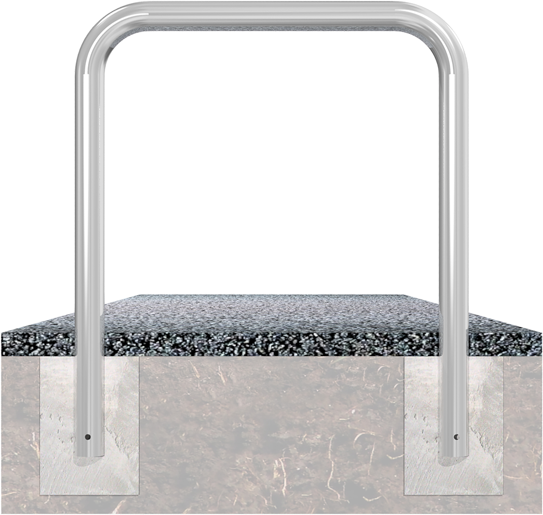 Abweisebügel aus Stahlrohr Ø76mm_x000D_ Breite: 1000mm, Gesamthöhe: 1500 mm_x000D_ ohne Querholm, fe