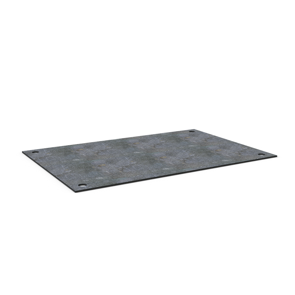 Überfahrplatten aus Stahl _x000D_ mit 4 Lochungen für den Krantransport, Blechstärke 20 mm, _x000D_