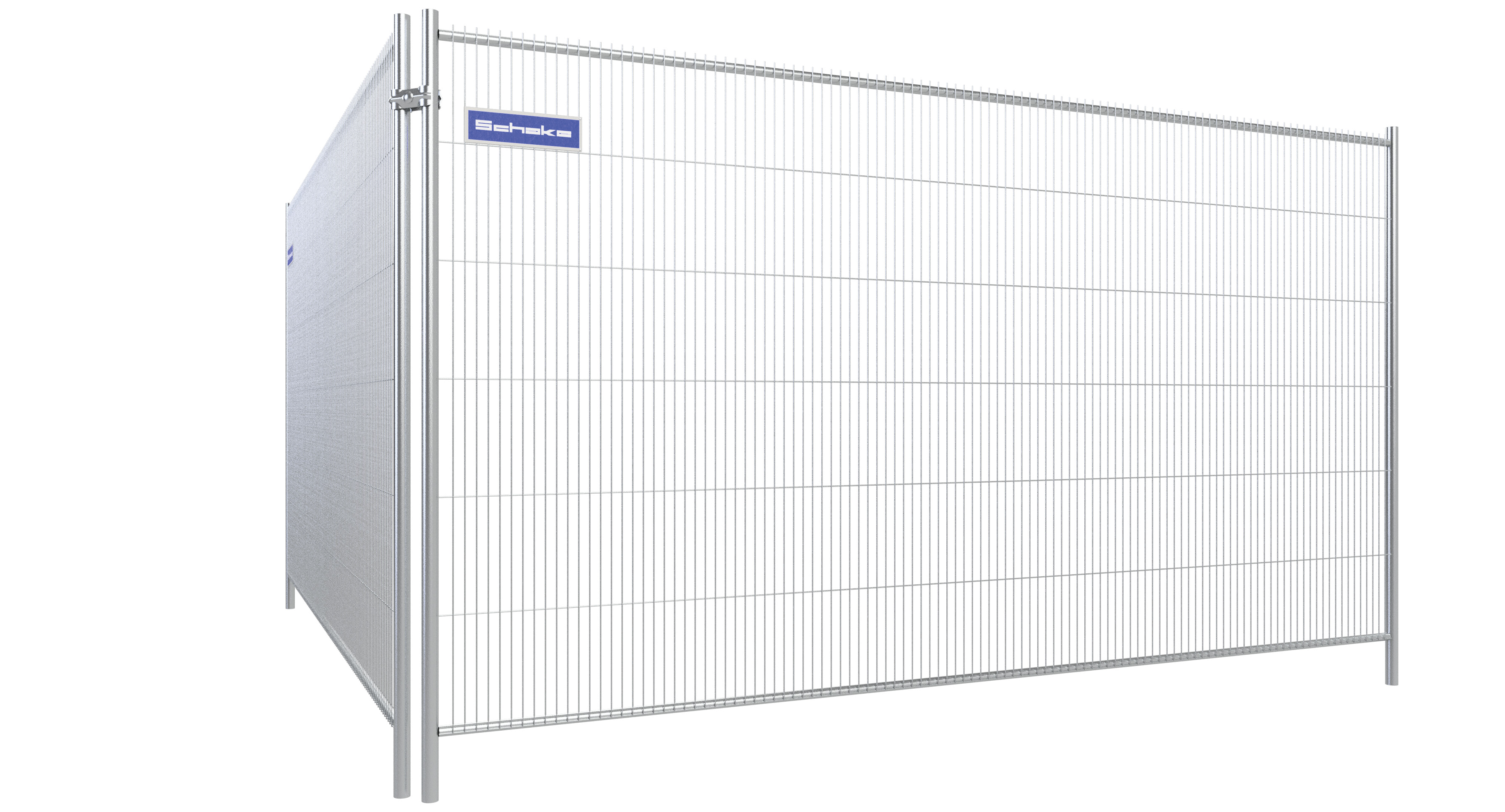 Mobil-Bauzaun verzinkt _x000D_ Typ Secure _x000D_ Maße: 3,50 x 2,00m _x000D_ mit umlaufenden Rohrrah