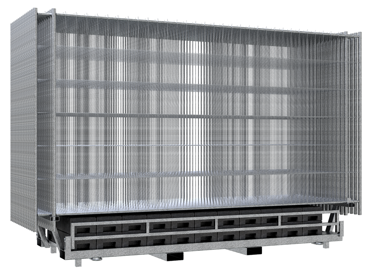 Mobilzaun SET bestehend aus:_x000D_ _x000D_ 30 x Mobil-Bauzaun "Profi P" mit Haken und Ösen (Art.-Nr