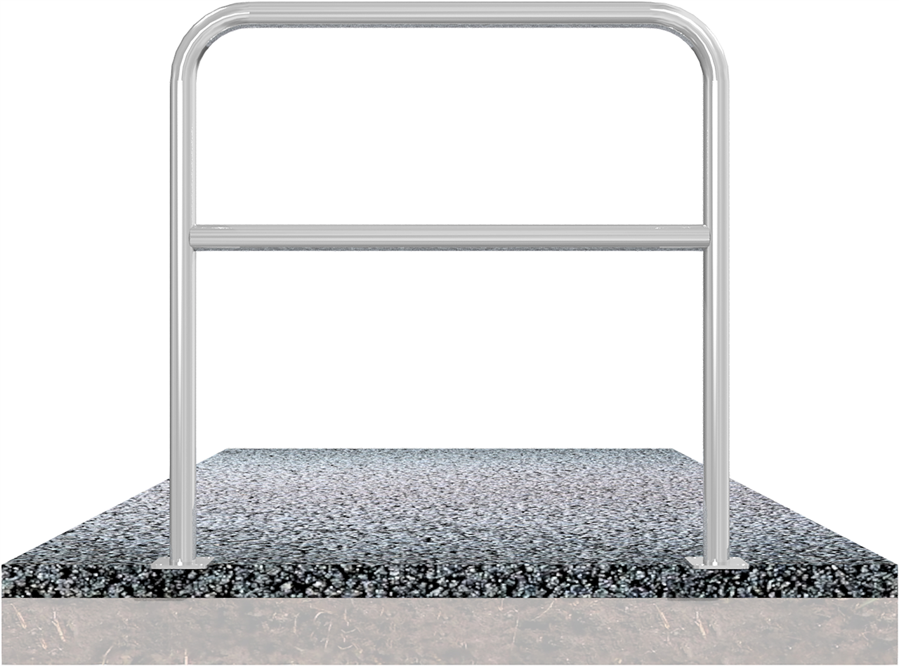 Abweisebügel aus Stahlrohr Ø 48 x 2,5 mm_x000D_ Breite: 1500 mm, Gesamthöhe: 1000 mm_x000D_ mit Quer