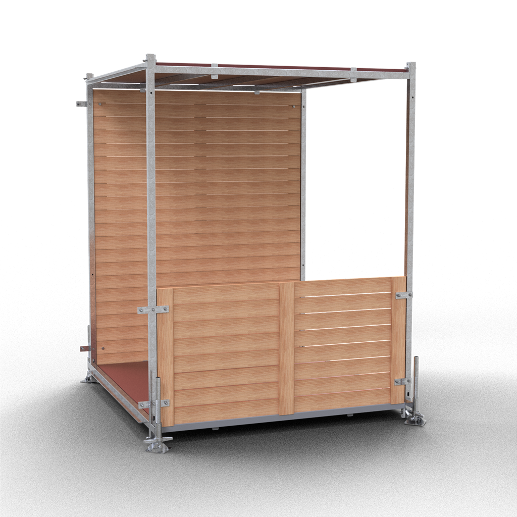 Fußgängertunnel Anfangs- und End-Element bestehend aus: _x000D_ _x000D_ 1 x Holzbauzaun 2,5x2,0m (Ar