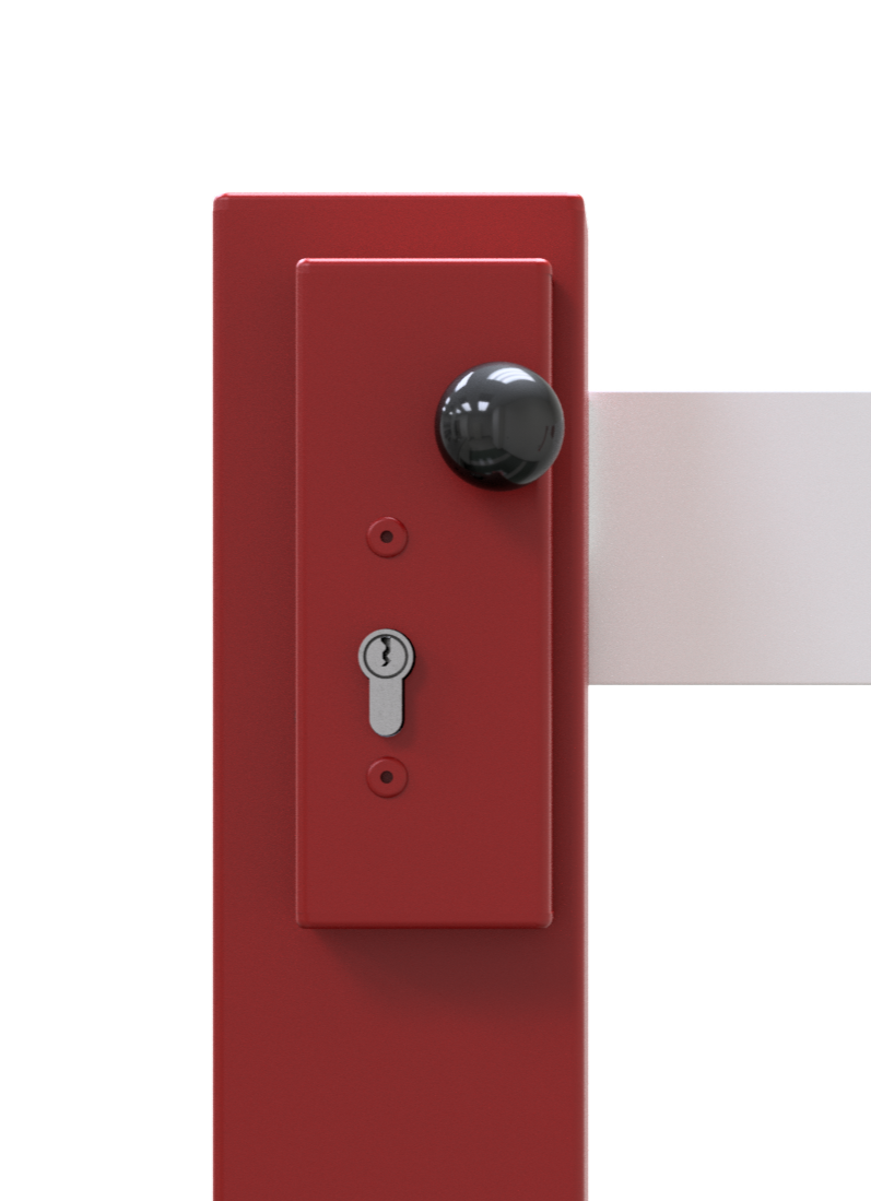 Handschranke 1,5m mit fester Auflagestütze_x000D_ Lichte Durchfahrtsbreite ca. 1430mm_x000D_ mit Bod