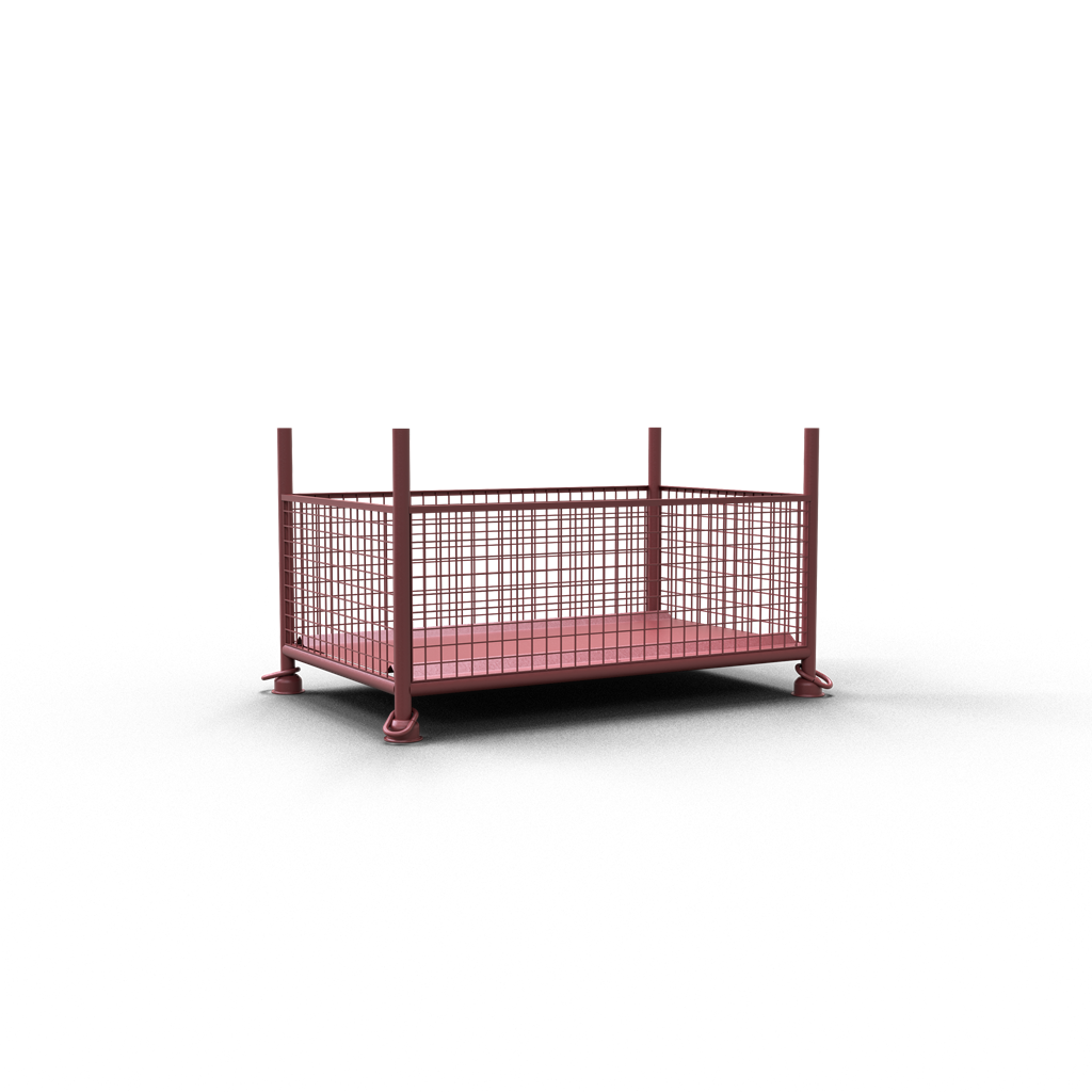 Gitterboxpalette _x000D_ Füllmaße: 1,43 m x 0,87 m x 0,50 m _x000D_ sowohl für Stapler- und _x000D_
