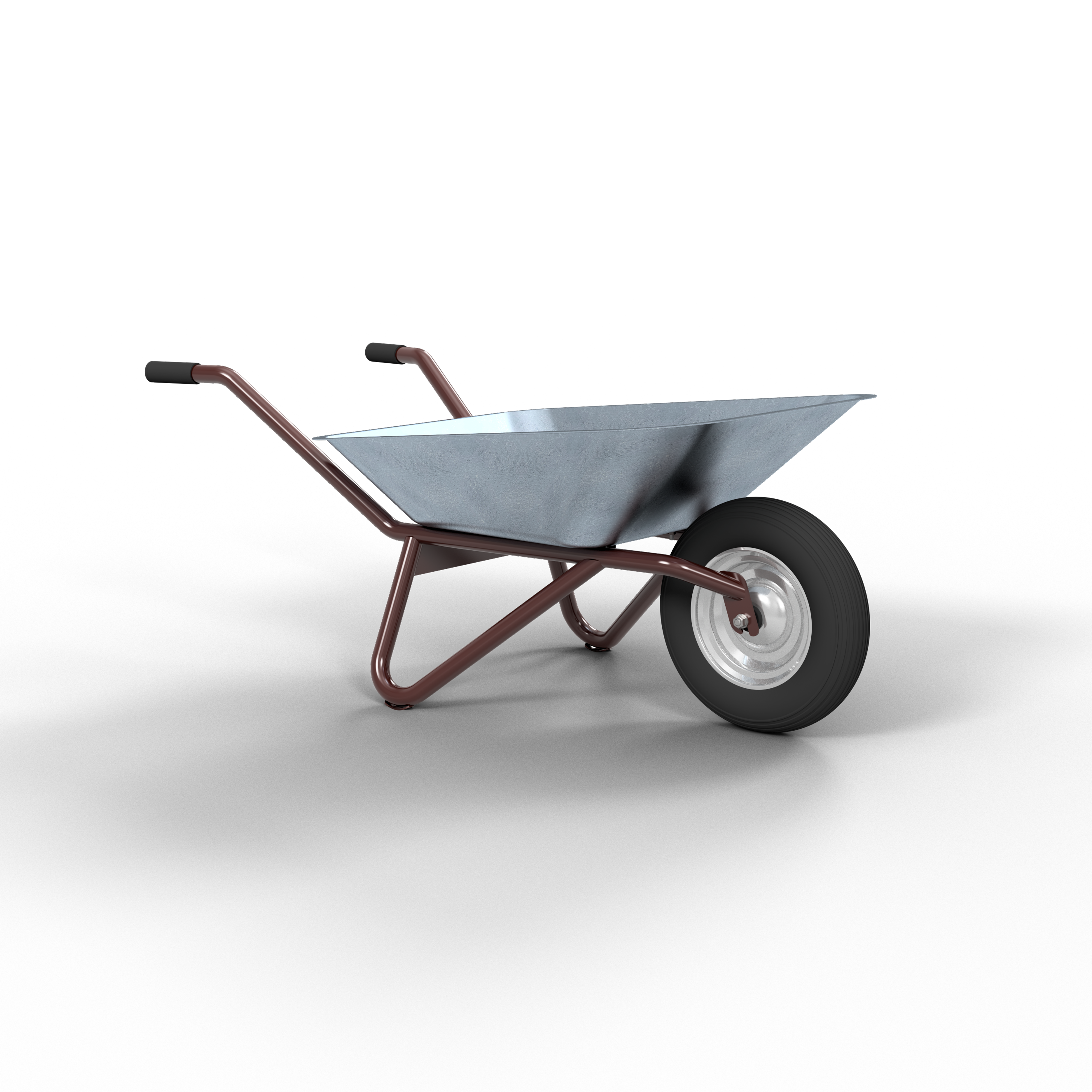 Schubkarre Geselle Flach Typ 25_x000D_ stabiler Rohrrahmen aus Ø 33,7 x 1,5 mm fest verschweißt für