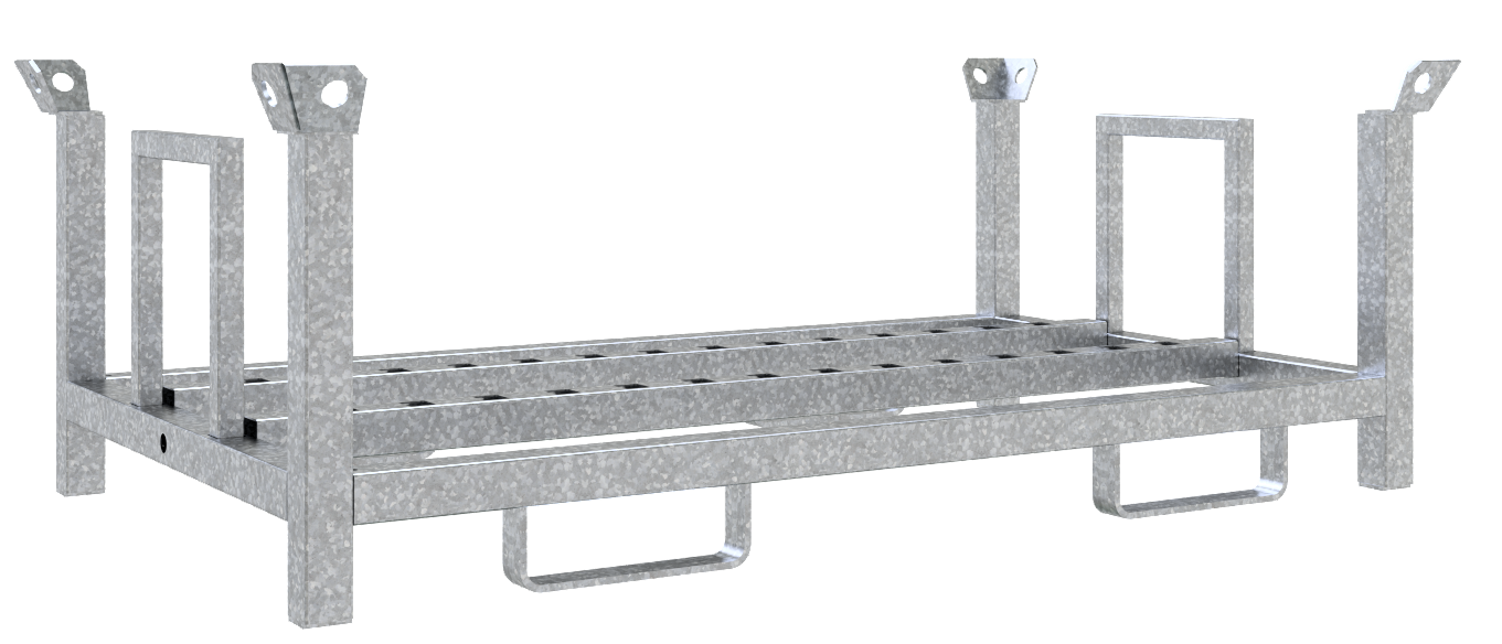 Lager- und Transportpalette_x000D_ zur Aufnahme von 15 Stk. Schlauchbrücken Art Nr. 33933, stapelbar