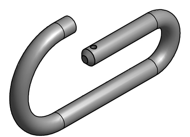 G-Haken für Schrägstützen aus Rundstahl Ø 15mm, verzinkt