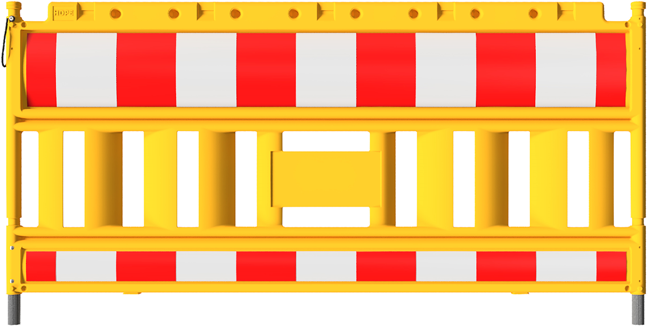 EURO2 Absperrschrankengitter _x000D_ 2,00 m - Typ NOX GELB_x000D_ aus Kunststoff (gelb RAL 1023) mit