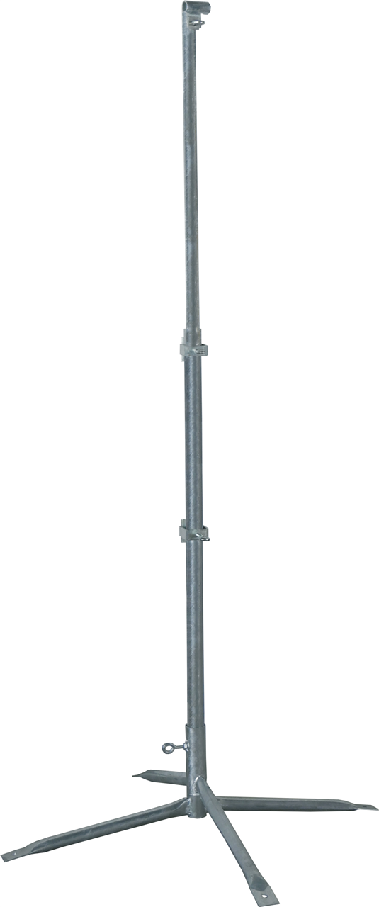 Schilderständer_x000D_ aus Stahlrohr, Füße schwenkbar,_x000D_ verzinkt, Höhe 1,35m - 2,15m