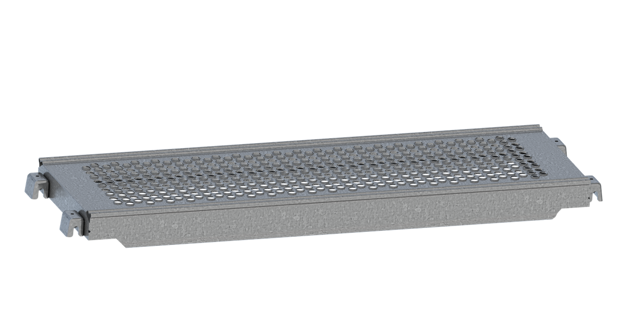 Systembohle Stahl - 2,5 m_x000D_ zur Anbringung an Gerüstsystemen, stabile Art _x000D_ Laufwege und