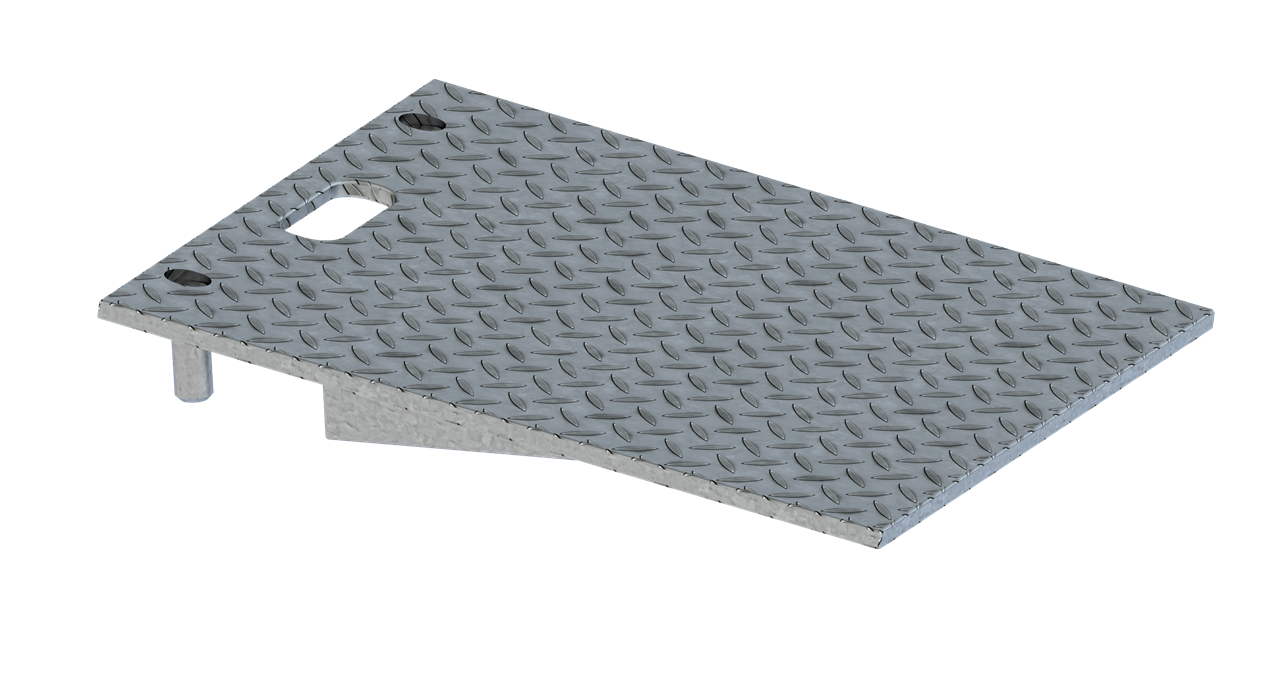 Auffahrrampe 350x400x95mm, verzinkt