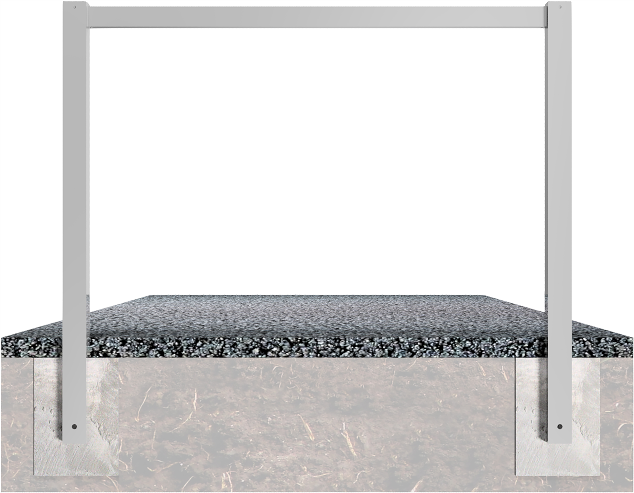 Wegesperren 1,50m feststehend_x000D_ feuerverzinkt,_x000D_ ohne Knieholm, kpl verschweißt