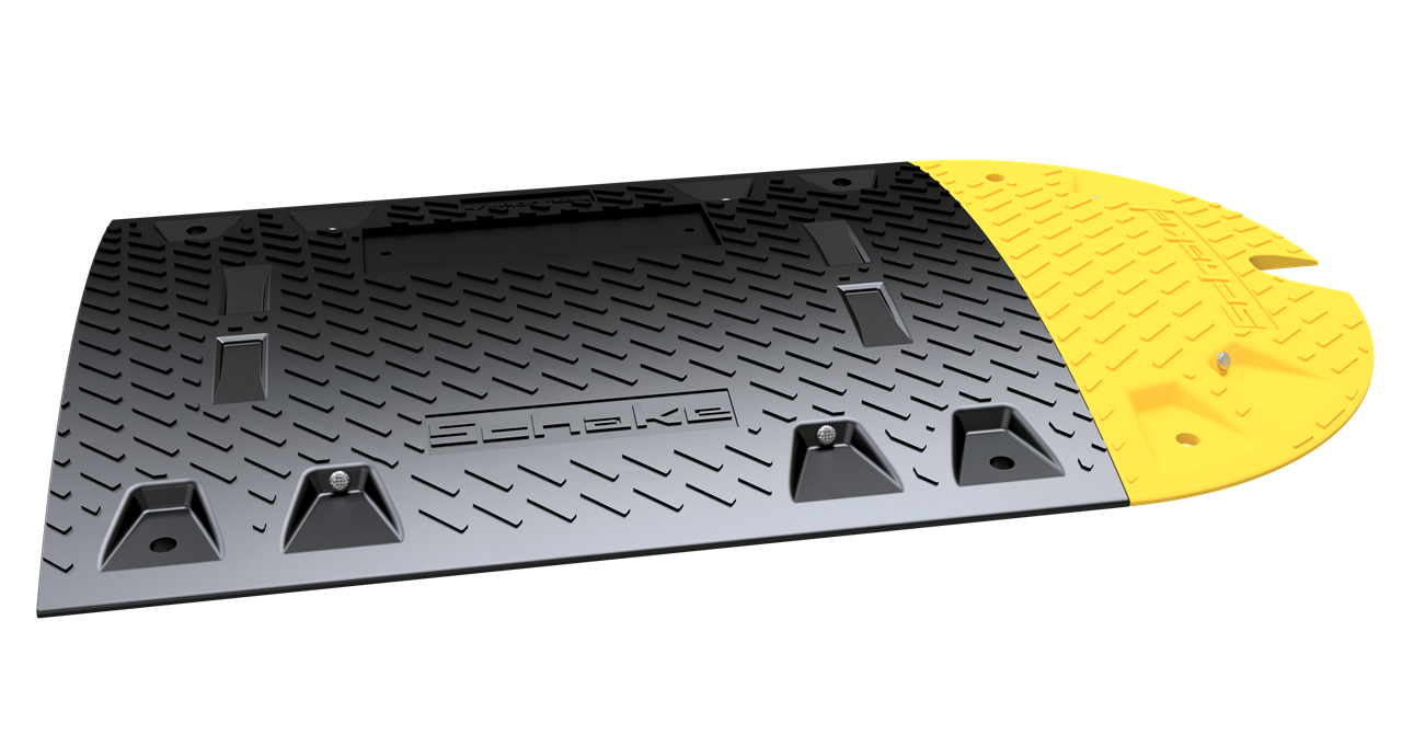 Bodenschwelle - Endstück_x000D_ Höhe: 30 mm_x000D_ Überfahrlänge: 400 mm_x000D_ Gesamtbreite: 215 mm