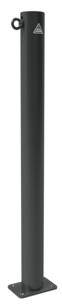Absperrpfosten Typ 4074PB -ortsfest-_x000D_ Ø 76mm, zum Aufdübeln, mit Flachkopf_x000D_ feuerverzink