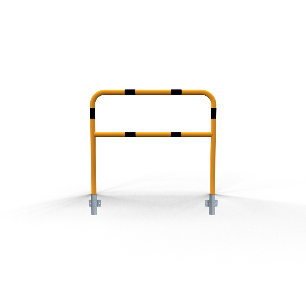 Abweisebügel aus Stahlrohr Ø48mm_x000D_ Breite: 1200mm, Gesamthöhe: 1200 mm_x000D_ mit Querholm, feu