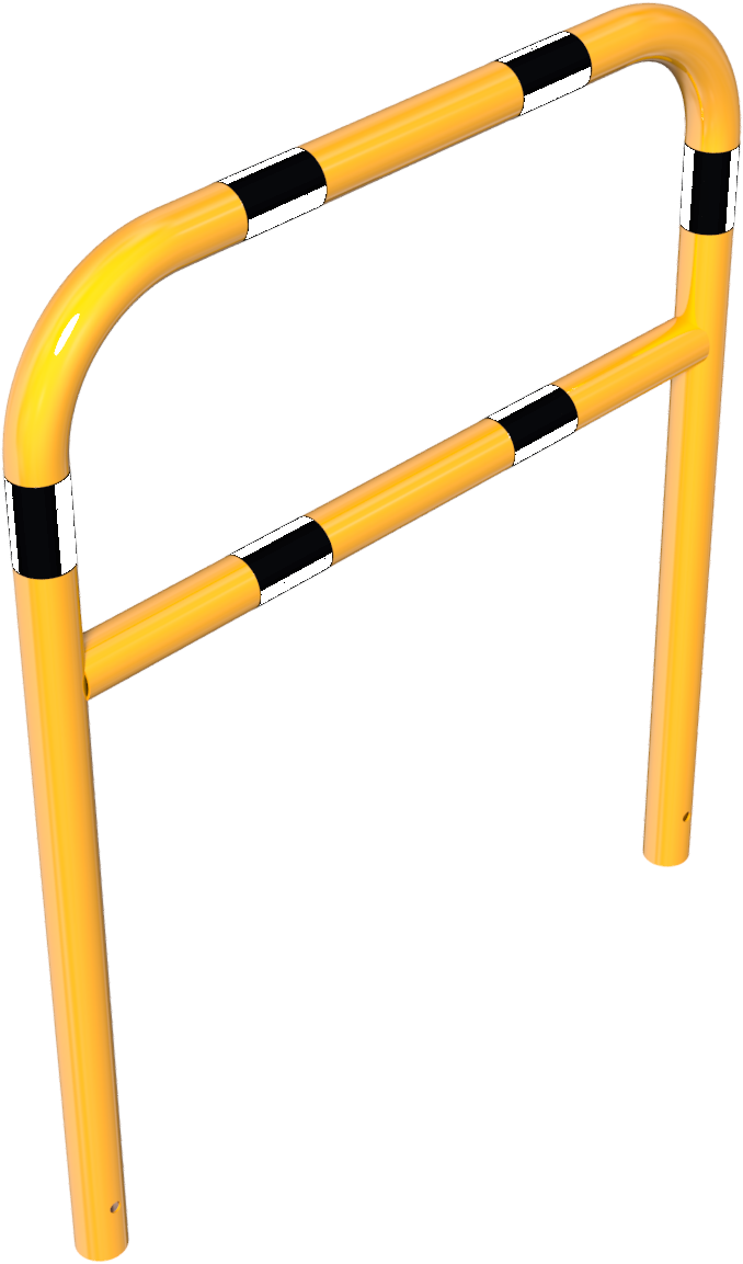 Abweisebügel aus Stahlrohr Ø60mm_x000D_ Breite: 1000mm, Gesamthöhe: 1200 mm_x000D_ mit Querholm, feu